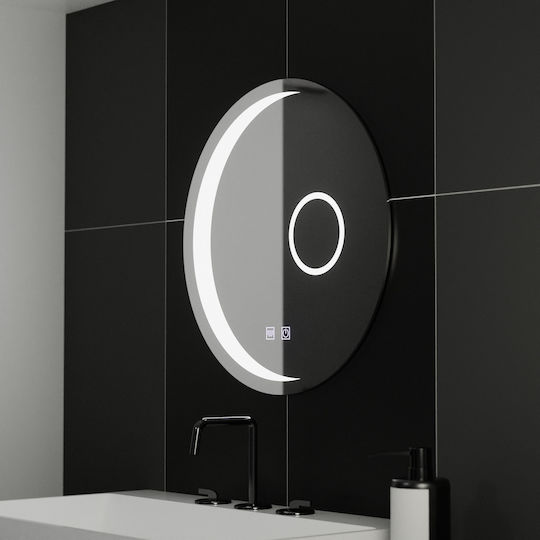 Alista Home Runder Badezimmerspiegel LED Berührung 60x60cm Durchsichtig