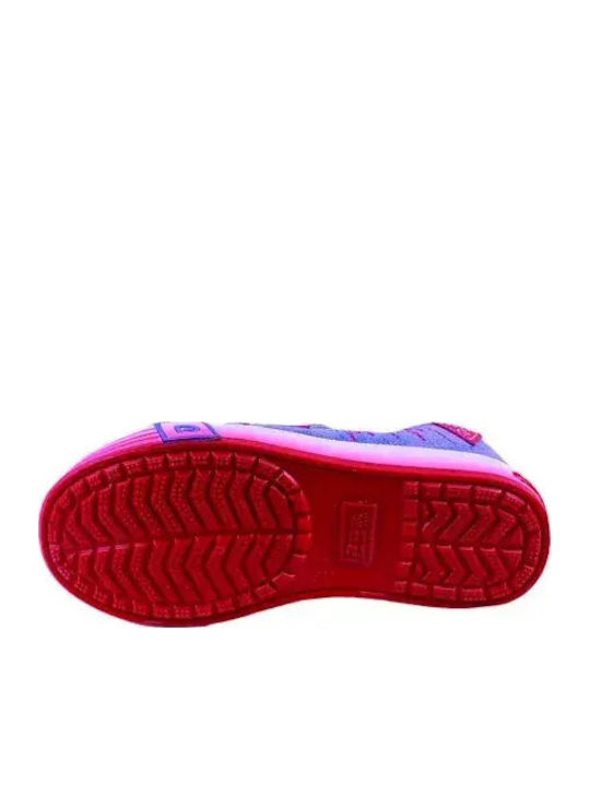 Kids Sneakers with Hoop & Loop Closure Light Blue