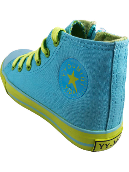 Kinder Sneakers Hoch Hellblau