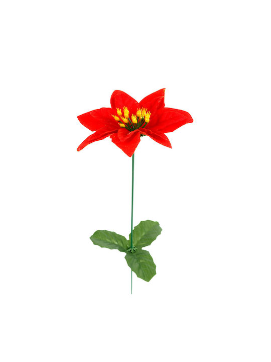Decoratiune Floare Artificială Floare De Crăciun Poinsettia 50 Cm