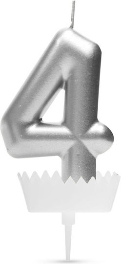 Number 4 Shaped Cake Candle