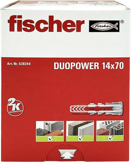 fischer Duopower Ούπα Πλαστικό 14x70mm 20τμχ