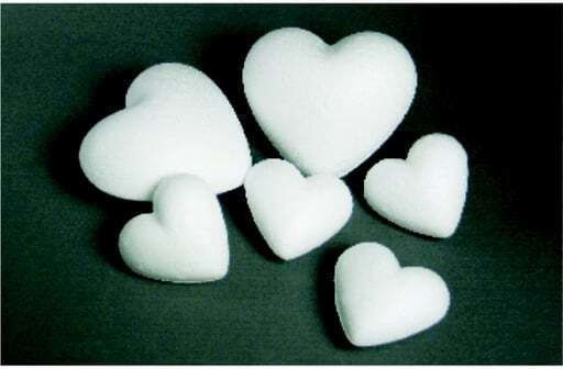 Meyco Foam Hearts Heart Crafting from Styrofoam 1pcs