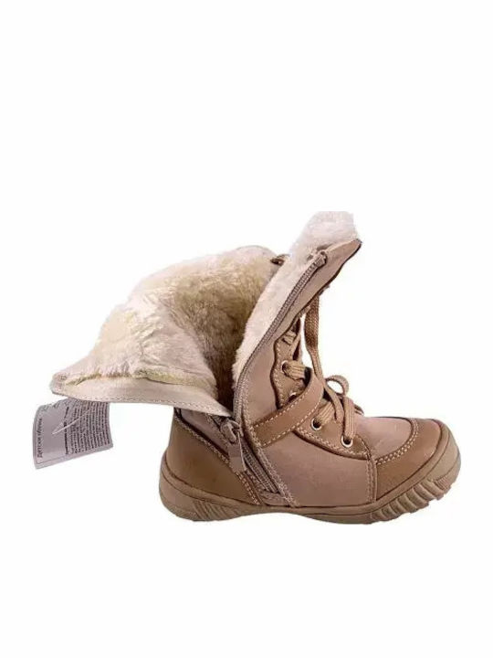 Kinderstiefel mit Reißverschluss Beige