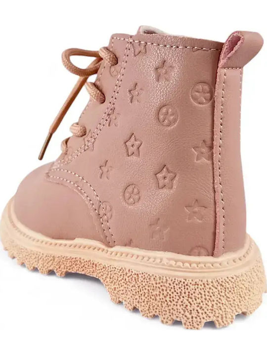 Kids Boots with Zipper Pink