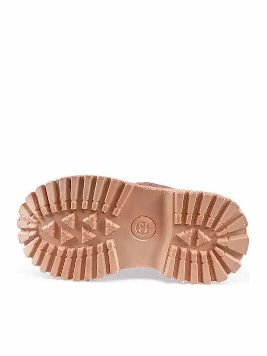 Kids Boots with Zipper Pink