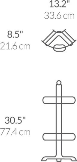 Simplehuman Ecke Boden Badezimmerregal Metallisch