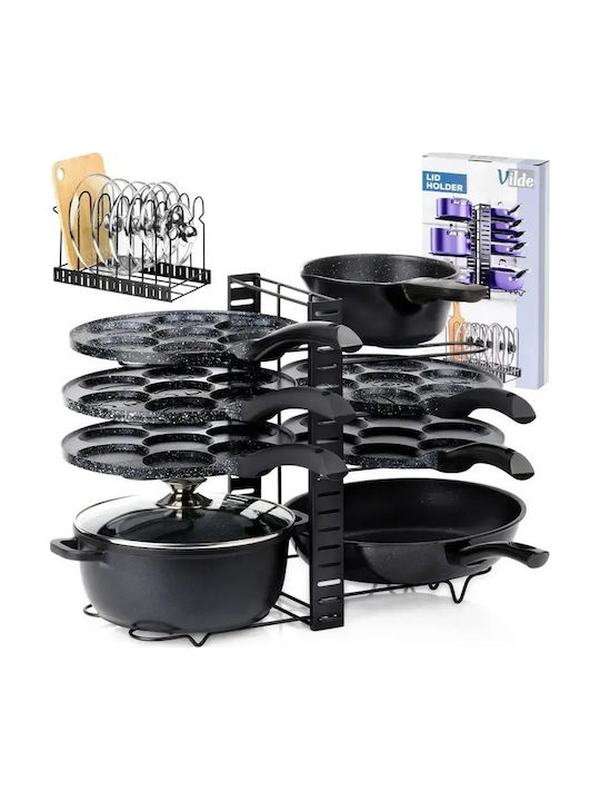 Vilde Cabinet Dish Rack Metallic In Black Colour 21x47x38cm