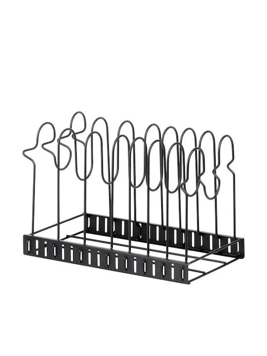 Vilde Cabinet Dish Rack Metallic In Black Colour 21x47x38cm