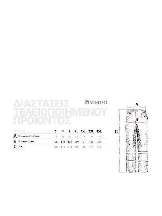 Stenso Collins Winter Reflectorizant și Impermeabil Pantaloni de Lucru Albastru