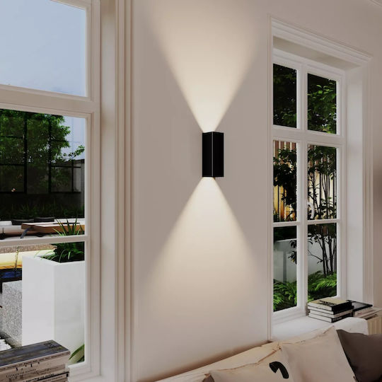 Lampa Calex Milan Lumină de exterior montată pe perete LED IP54 8W cu Alb Cald Lumină Dublu Fascicul
