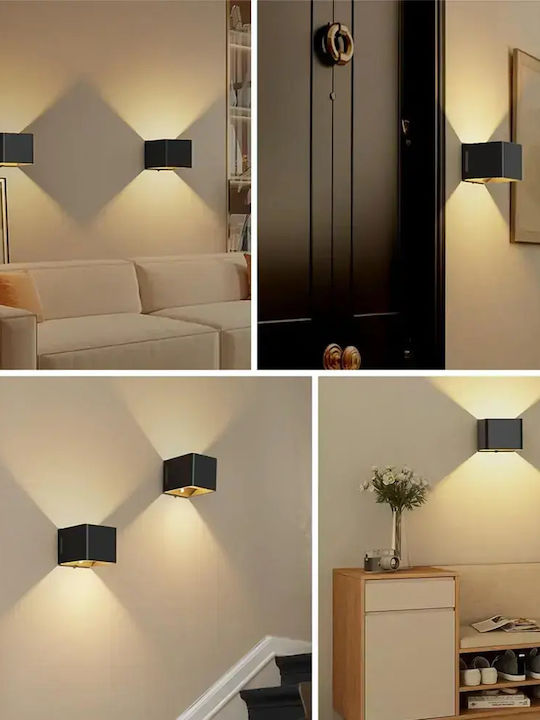 Wall Lamp Acmhnc * 16040-3 Wireless Стенно Външно Осветително Тяло LED 5W с Топло бяло Светлина 10x8εκ.