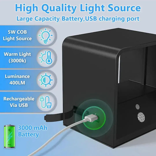 Wall Lamp Acmhnc * 16040-3 Wireless Стенно Външно Осветително Тяло LED 5W с Топло бяло Светлина 10x8εκ.