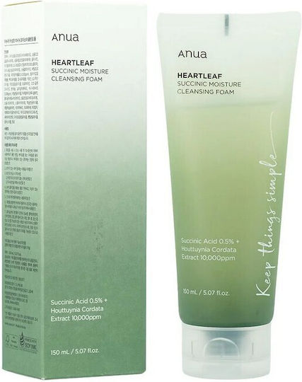 Anua Heartleaf Succinic Moisture Spumă Față & Ochi 150ml