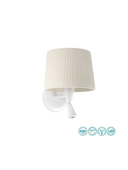 Faro Barcelona Samba Classic Lamp Wall with Socket E27 Beige 26.5x17.3cm