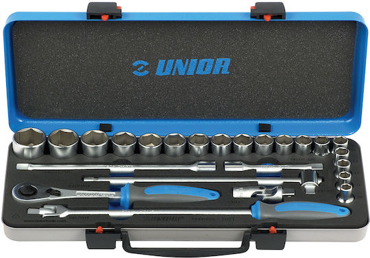 Unior 190BI6P24 Set Ratchet 1\2" 24pcs 611939