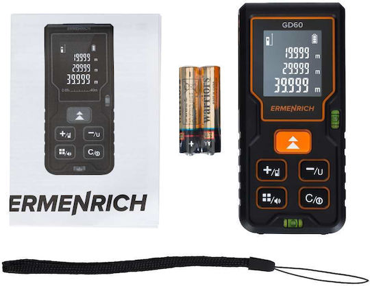 Ermenrich Μέτρο Laser 81422 με Εύρος Μέτρησης 0.05m-60m