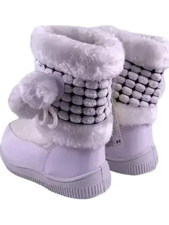 Kinder-Schneestiefel mit Reißverschluss Weiße