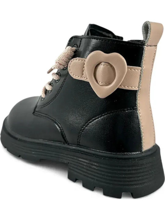 Anatomische Kinderstiefel mit Reißverschluss Schwarze