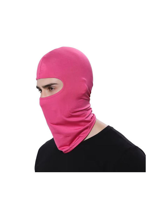 Full Face Motorcycle Rider Balaclava made of Polyester Pink Color
