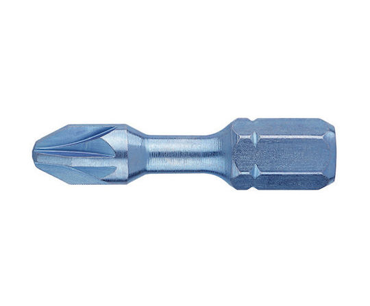 1/4'' Sechskant-Schlag-Bit Blau Shock Din Iso 1173 Form E 6.3 Pozidrive Pz 2 Profil