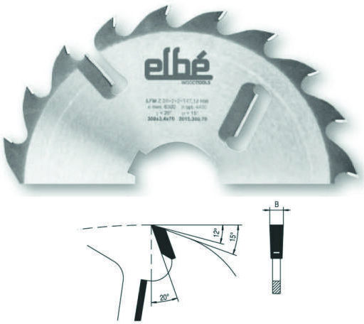Multiblade Tipped Cms Circular Saw Blade 400x3.5/2.5x30 Z20+4