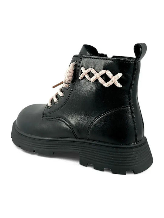 Anatomische Kinderstiefel mit Reißverschluss Schwarze