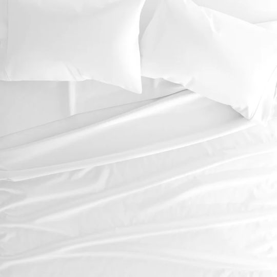My Home Luxury Sheet Sets Single with Elastic 100x200+30cm. White 4pcs