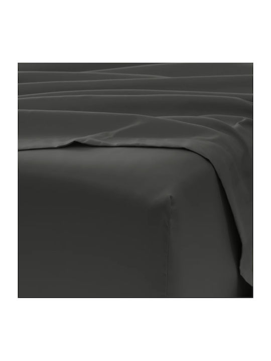 My Home Luxury Сет Чаршафи с Ластик 100x200+30см. Dark Gray 4бр