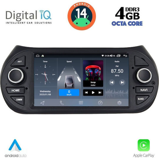 Digital IQ Ηχοσύστημα Αυτοκινήτου για Peugeot Bipper Citroen Nemo Lexus CT 2008-2018 (Bluetooth/USB/WiFi/GPS/Apple-Carplay/Android-Auto) με Οθόνη Αφής 7"