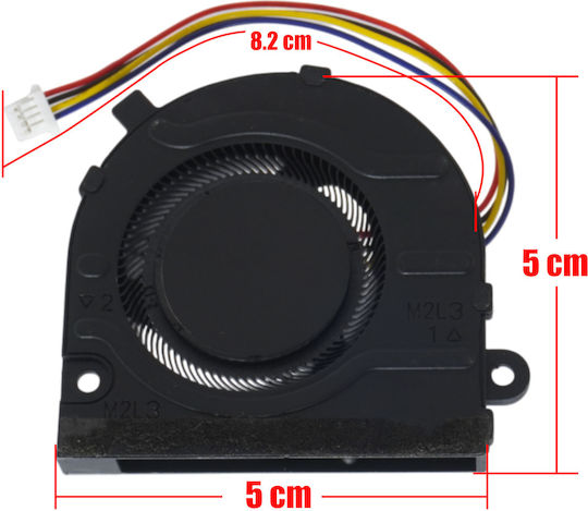 Ανεμιστηράκι Laptop Cpu Cooling Fan Dell Inspiron 13 Pro 5310 Vostro 5310 V5310 Latitude 3320 0prh9f Prh9f Eg50040s1-cp11-s9a 023.100mk.0001 Dc5v 0.1a 4pin Κωδ.81601