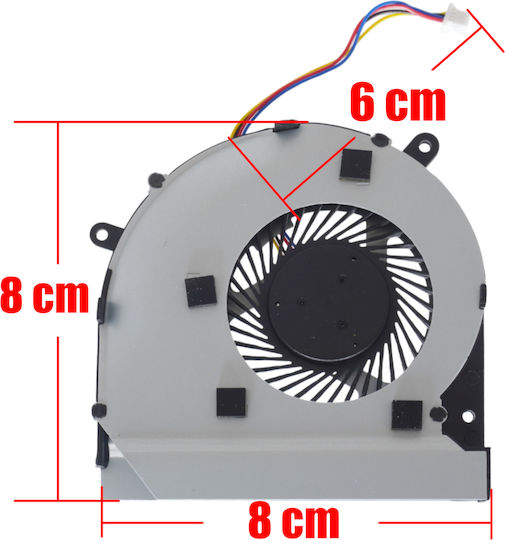 Ανεμιστηράκι Laptop Gpu Cooling Fan Asus Rog Strix Gl502vm Tuf Fx502vm Fx502vd Fx502ve Fx60v Fx60vm Zx60v Zx60vm S5vs S5vm Ef75070ss1-c481-s9a 13n1-0sp0201 13nb00r0p02011 13nb0dr0p02011 Thin 0.8cm 4pin Κωδ.81605
