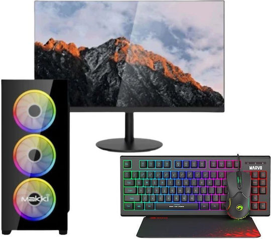 Vengeance Edge-V6 Desktop PC (Ryzen 5-4500/16GB DDR4/512GB SSD/Radeon RX 6400/No OS) και Οθόνη Dahua 22'' LM22-A200