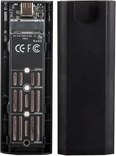Verk Group Case for Hard Drive M.2 SATA III with Connection USB 3.1