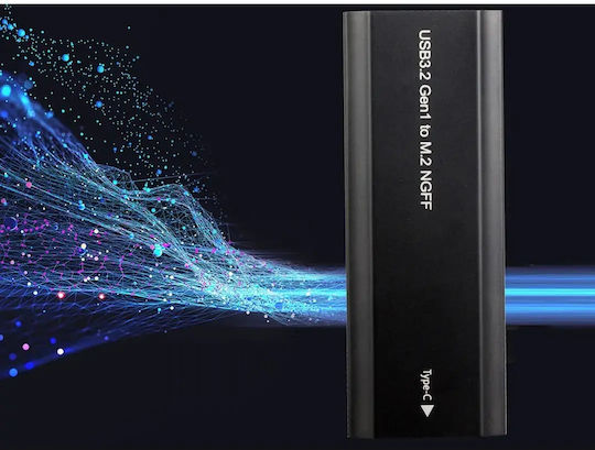 Verk Group Case for Hard Drive M.2 SATA III with Connection USB 3.1