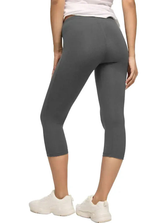 Women's Capri Training Legging High Waisted Gray