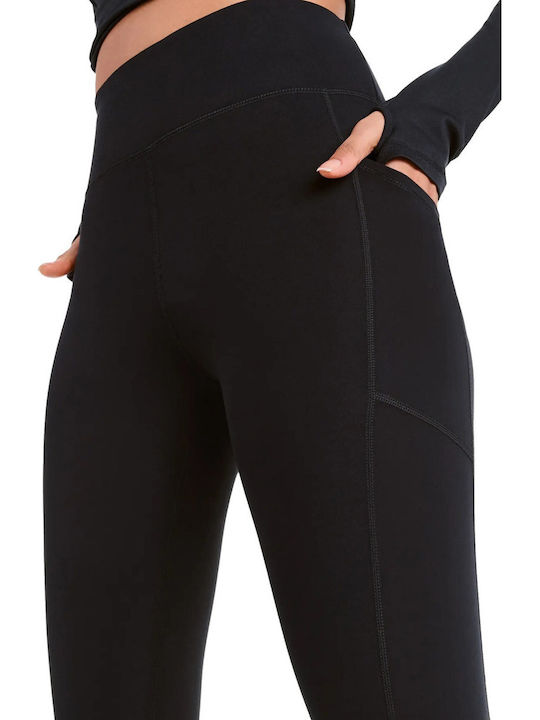 Balance Schulung Frauen Gekürzt Leggings Hochgeschnitten Schwarz