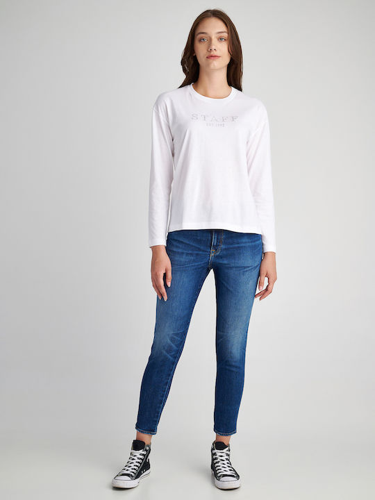 Liza Women's Blouse Cotton Long Sleeve White
