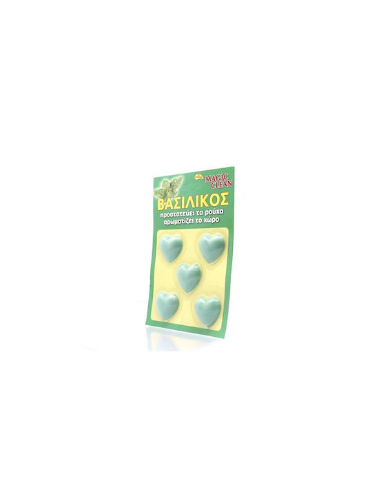 Magic Clean Αρωματικό Ντουλάπας Καρδούλα Άρωμα Βασιλικό 1τεμ 1-47522