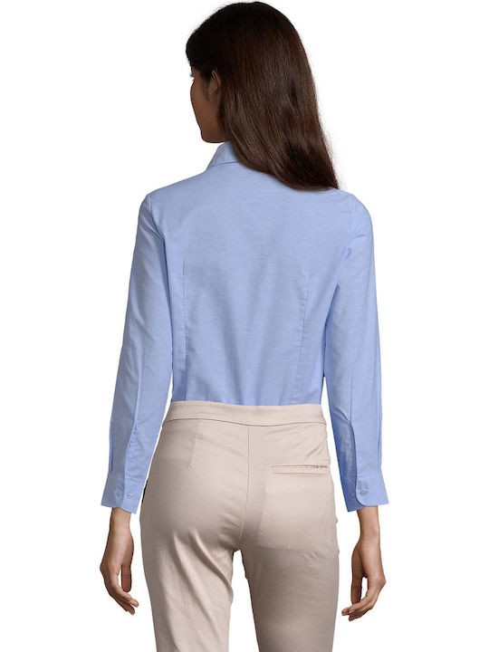 Embassy Women's Monochrome Long Sleeve Shirt Light Blue