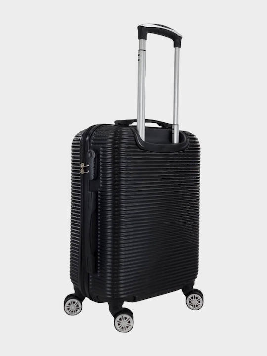 My Choice Cabin Hard Travel Suitcase Black with 4 Wheels Height 55cm