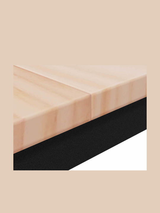 Table Bar from Solid Wood & Metal Natural 110x55x105cm