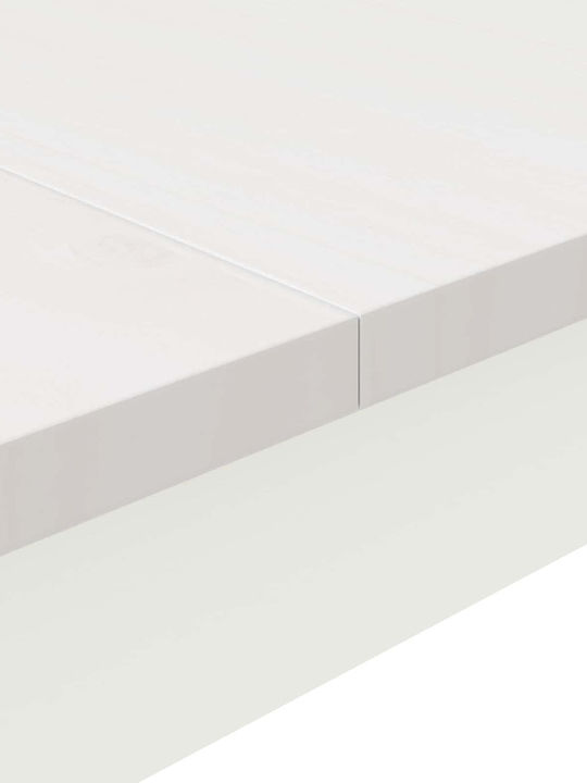 Table Bar from Solid Wood & Metal White 110x55x105cm