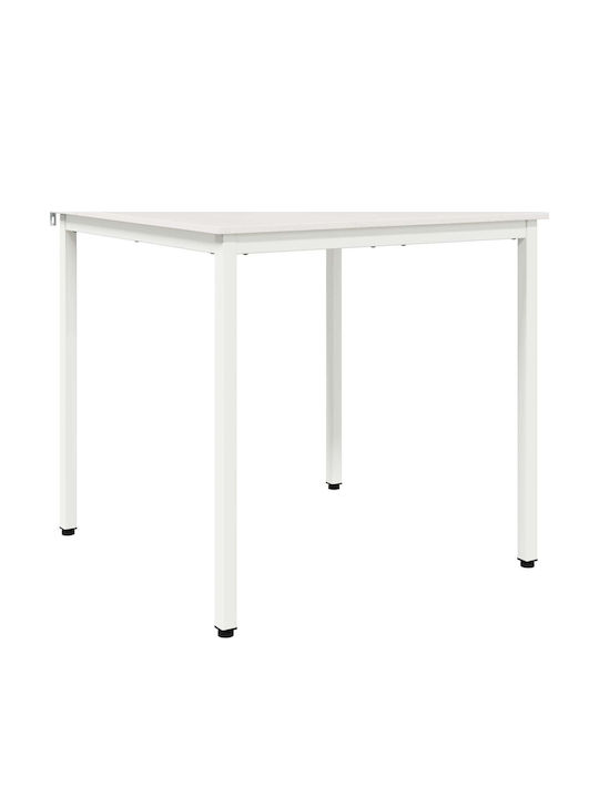 Platz Tisch Speisesaal aus Massivholz & Metall White 80x80x75cm