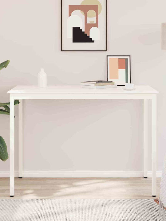 Table Bar from Solid Wood & Metal White 110x55x105cm