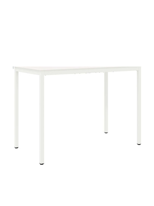 Table Bar from Solid Wood & Metal White 110x55x105cm