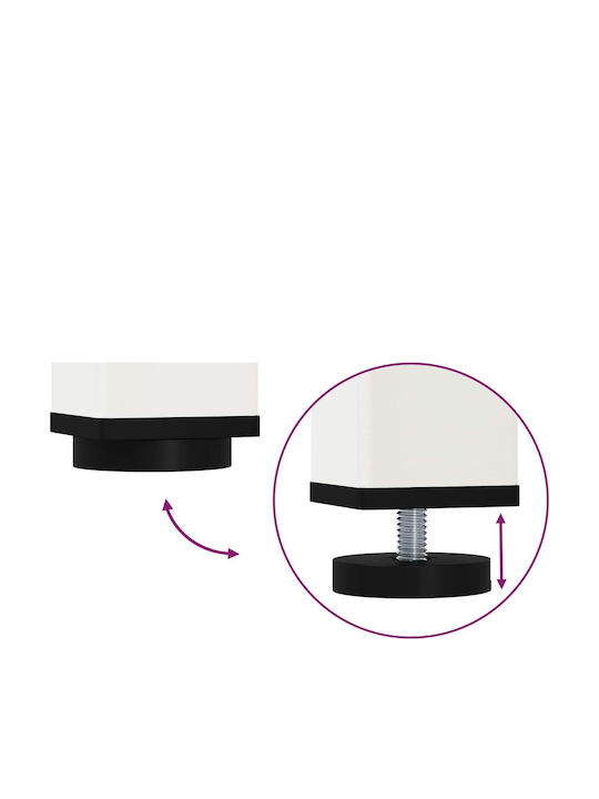Platz Tisch Speisesaal aus Massivholz & Metall White 80x80x75cm