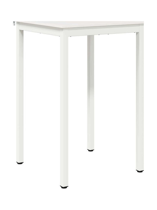 Table Bar from Solid Wood & Metal White 110x55x105cm