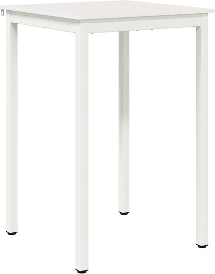 Table Bar from Solid Wood & Metal White 110x55x105cm
