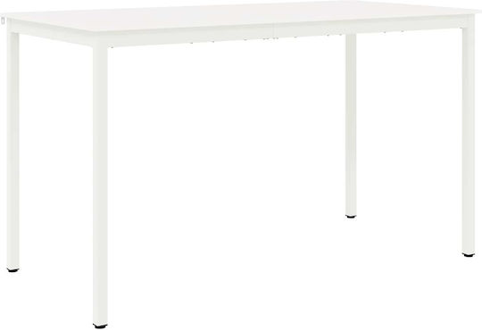 Table Bar from Solid Wood & Metal White 110x55x105cm